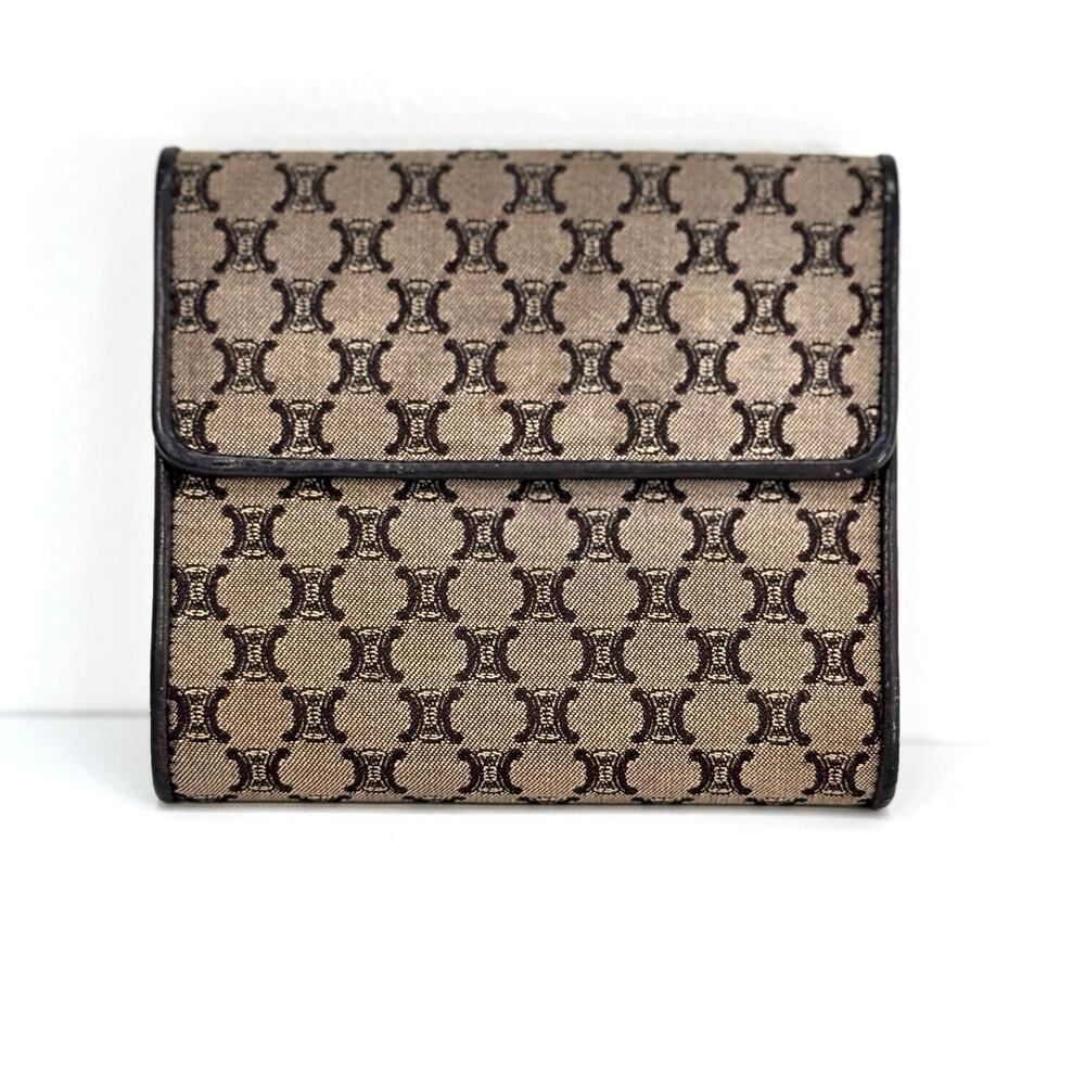 Celine Triomphe Canvas Macadam Compact Wallet - image 2